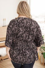 Load image into Gallery viewer, SP24- DEAR SCARLETT- Dearest Dreamer Peplum Top in Black and Blush