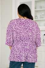 Load image into Gallery viewer, DEAR SCARLETT- Dearest Dreamer Peplum Top in Painted Purple