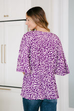 Load image into Gallery viewer, DEAR SCARLETT- Dearest Dreamer Peplum Top in Painted Purple
