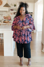 Load image into Gallery viewer, SP24- DEAR SCARLETT- Dearest Dreamer Peplum Top in Pink Paisley
