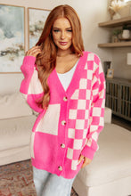 Load image into Gallery viewer, BIBI- Don't Stop Me Now Checkered Cardigan