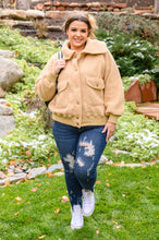 Load image into Gallery viewer, Don't Stress Oversized Collar Sherpa Jacket In Taupe
