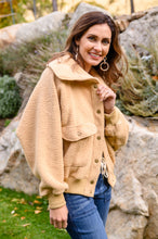 Load image into Gallery viewer, Don't Stress Oversized Collar Sherpa Jacket In Taupe