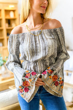 Load image into Gallery viewer, Don't Tempt Me Embroidered Blouse