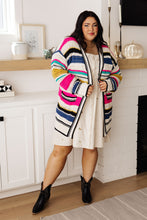 Load image into Gallery viewer, SP24- BIBI-Felt Cute Striped Cardigan (Reg & Curvy)