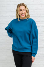 Load image into Gallery viewer, Drop Shoulder Sweatshirt In Teal