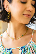 Load image into Gallery viewer, AVE SHOPS- WATERPROOF, NO TARNISH- Drops of Turquoise Gold Necklace