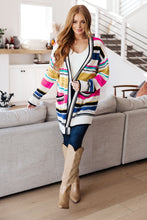 Load image into Gallery viewer, SP24- BIBI-Felt Cute Striped Cardigan (Reg & Curvy)