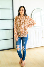 Load image into Gallery viewer, SP24- Floral Ties Top in Taupe