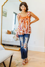 Load image into Gallery viewer, Francesca Embroidered Top in Rust