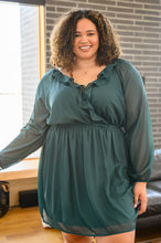 Load image into Gallery viewer, Front And Center Balloon Sleeve Dress in Green