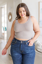 Load image into Gallery viewer, YALETE- Fundamentals Ribbed Seamless Reversible Tank in Light Mocha