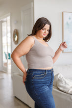 Load image into Gallery viewer, YALETE- Fundamentals Ribbed Seamless Reversible Tank in Light Mocha