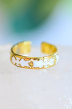 Load image into Gallery viewer, Waterproof, No Tarnish, Carolina Hand Crafted White Pattern Ring