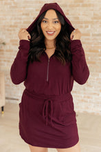 Load image into Gallery viewer, RAE MODE- Getting Out Long Sleeve Hoodie Romper in Maroon