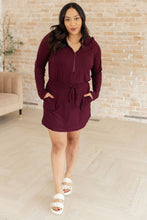 Load image into Gallery viewer, RAE MODE- Getting Out Long Sleeve Hoodie Romper in Maroon