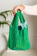 Load image into Gallery viewer, SP24- AVE SHOPS- Girls Day Open Weave Bag in Green