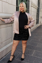 Load image into Gallery viewer, SP24- EE:SOME- Champagne and Roses Satin Blazer (Reg & Curvy)