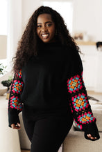 Load image into Gallery viewer, Granny Knows Best Crochet Accent Sweater (Reg & Curvy)