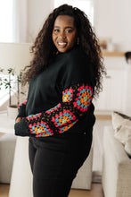 Load image into Gallery viewer, Granny Knows Best Crochet Accent Sweater (Reg & Curvy)