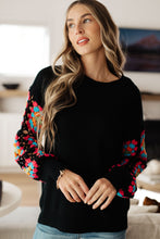 Load image into Gallery viewer, Granny Knows Best Crochet Accent Sweater (Reg & Curvy)