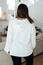 Load image into Gallery viewer, Happier Now Henley Hoodie in Ivory (Reg & Curvy)