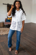 Load image into Gallery viewer, VERY J- Head in the Clouds Lace Button Down