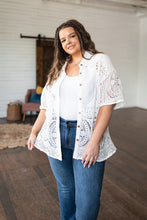Load image into Gallery viewer, VERY J- Head in the Clouds Lace Button Down