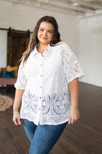 Load image into Gallery viewer, VERY J- Head in the Clouds Lace Button Down