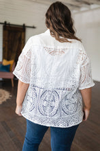 Load image into Gallery viewer, VERY J- Head in the Clouds Lace Button Down