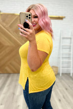 Load image into Gallery viewer, SP24- Melange Burnout V-Neck T-Shirt in Yellow Gold (Reg & XL)