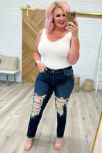 Load image into Gallery viewer, JB -Sloane Mid Rise Heavy Destroyed Straight Jeans