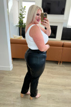 Load image into Gallery viewer, Judy Blue Grease Lighting Control Top Faux Leather Pants in Black