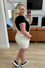 Load image into Gallery viewer, JUDY BLUE- Anna High Rise Garment Dyed Cutoff Shortalls in Ecru