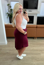 Load image into Gallery viewer, SP24- Self-Tie Tulip Hem Skirt in Dark Burgundy (Reg & Curvy)