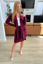 Load image into Gallery viewer, SP24- Self-Tie Tulip Hem Skirt in Dark Burgundy (Reg & Curvy)