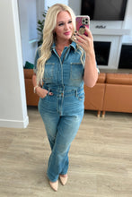 Load image into Gallery viewer, JB Sylvia Short Sleeve Denim Jumpsuit