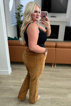 Load image into Gallery viewer, JB Cordelia Bootcut Corduroy Pants in Camel