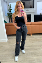 Load image into Gallery viewer, JB Susannah High Rise Rigid Magic 90's Distressed Straight Jeans in Black