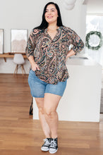 Load image into Gallery viewer, SP24- SEW IN LOVE- I Think Different Top Teal Paisley