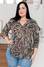 Load image into Gallery viewer, SP24- SEW IN LOVE- I Think Different Top Teal Paisley