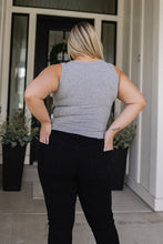 Load image into Gallery viewer, Just One More Ribbed Tank in Heather Grey (Reg & Curvy)