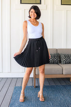Load image into Gallery viewer, Just a Flirt Pleated Skirt in Black- JODIFUL