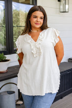 Load image into Gallery viewer, Keep Me Posted Ruffle Detail Blouse (Reg & Curvy)