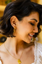 Load image into Gallery viewer, Waterproof, No Tarnish, Laurel Wreath Hoop Earrings