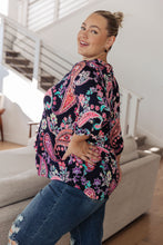 Load image into Gallery viewer, DEAR SCARLETT- Little Lovely Blouse in Navy Paisley