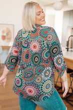Load image into Gallery viewer, SP24- DEAR SCARLETT- Little Lovely Blouse in Teal Medallion