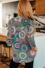 Load image into Gallery viewer, SP24- DEAR SCARLETT- Little Lovely Blouse in Teal Medallion