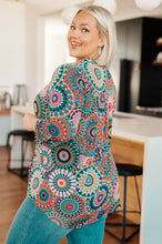 Load image into Gallery viewer, SP24- DEAR SCARLETT- Little Lovely Blouse in Teal Medallion