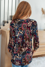 Load image into Gallery viewer, SP24- Little Lovely Blouse in Wine Paisley